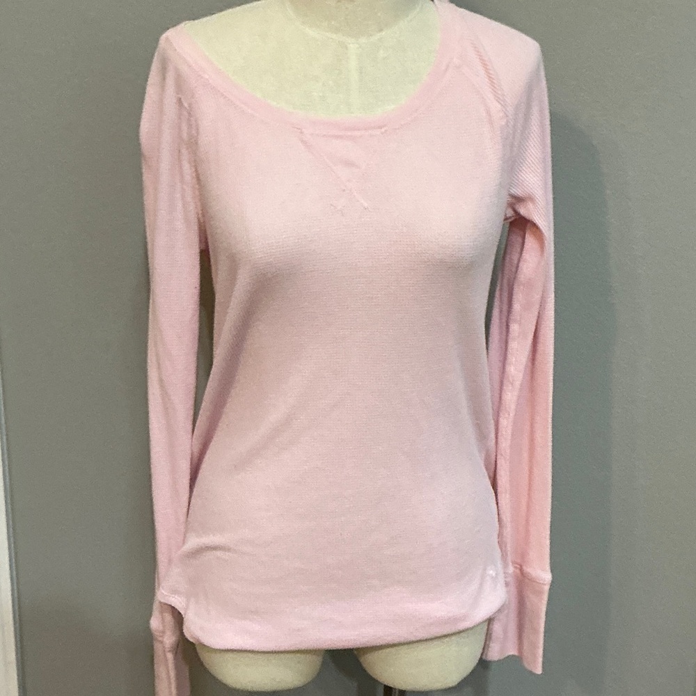 PINK Victoria's Secret Light Pink Long Sleeve Blouse